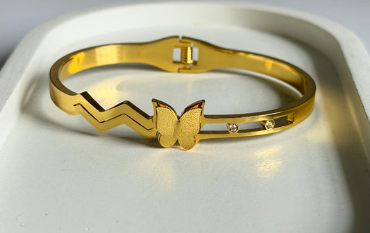 Golden Flutter Anti Tarnish Kada Bracelet - Regular Size