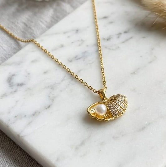 Seashell Dream Anti Tarnish Neck Chain - Gold Plated