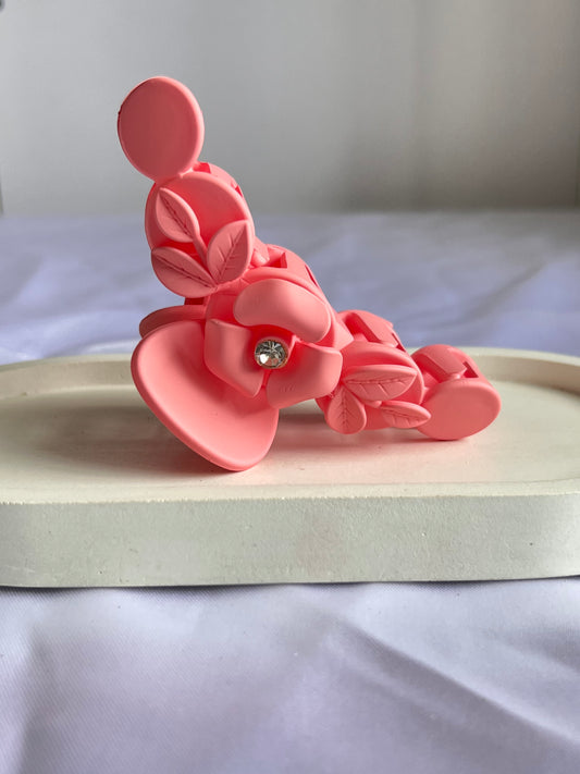 Floral Whisper Claw Clip - Blush Pink