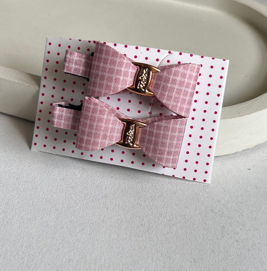 Pinteresty Bow Tic Tac Clip - Pink