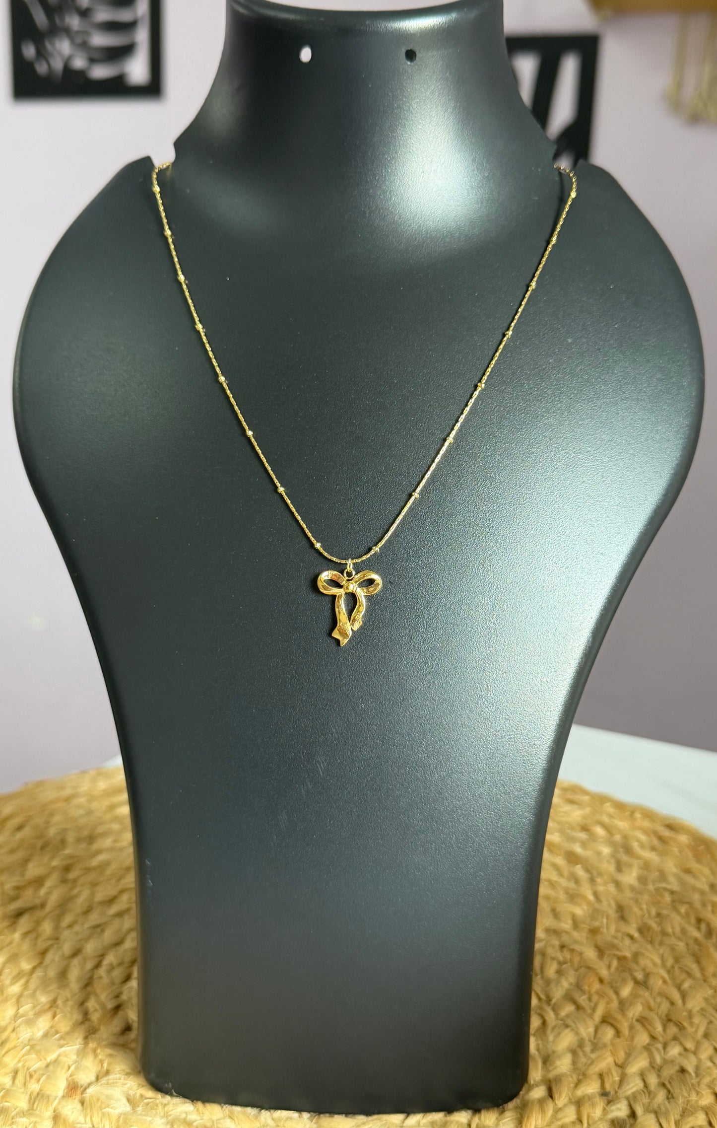 Soft Girl Bow Anti Tarnish Neck Chain