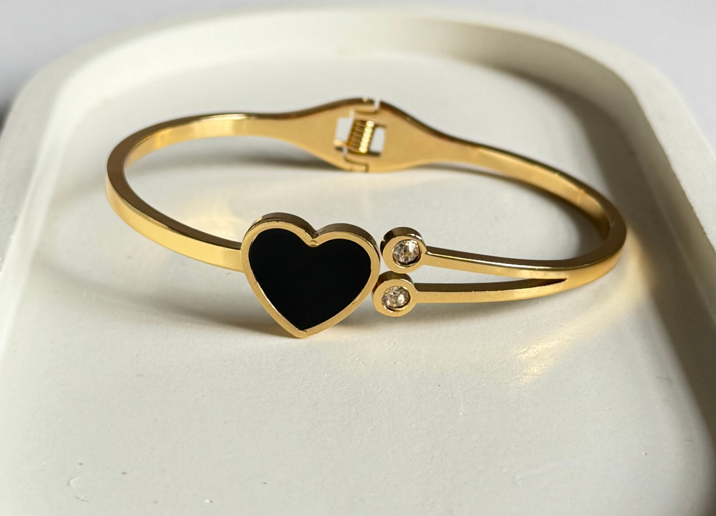 The Azure Heart Anti Tarnish Kada Bracelet-Gold- Regular Size