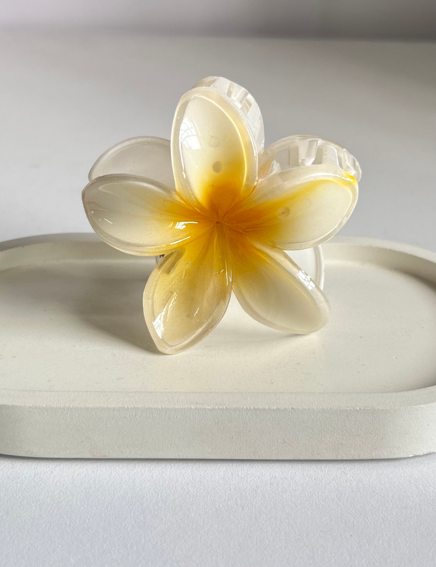 Flora Lock Claw Clip - Yellow