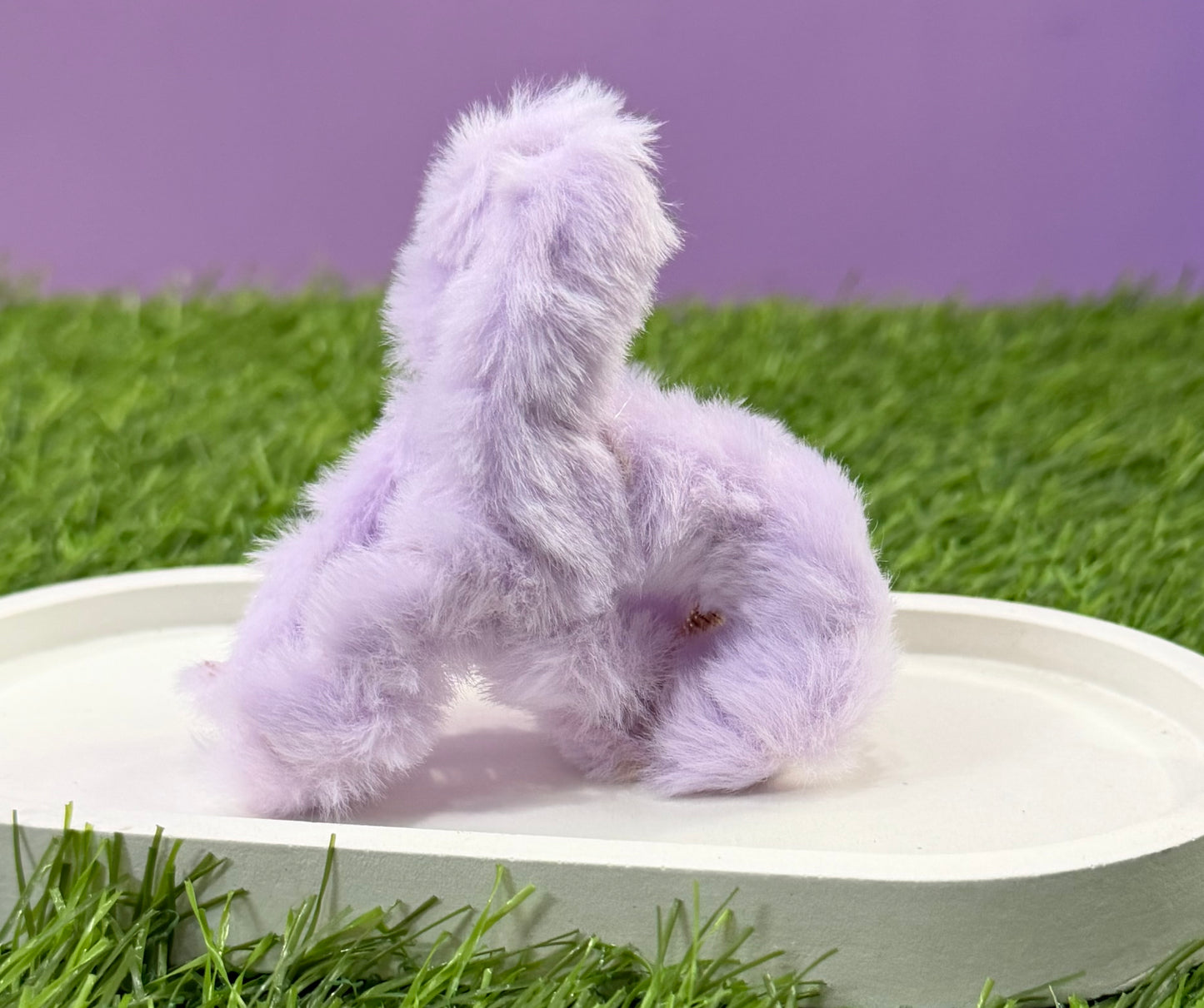 Cloud-Soft Furry Claw Clip - Light Purple