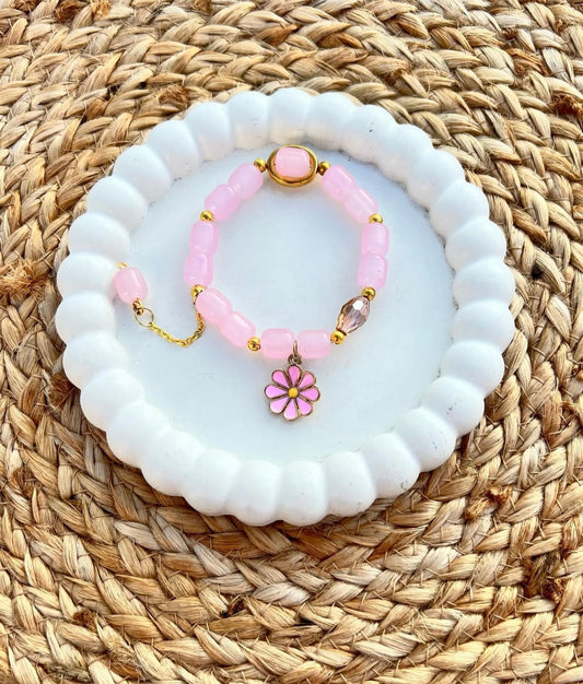 Korean Style Purple Shiny Daisy Flower Bracelet
