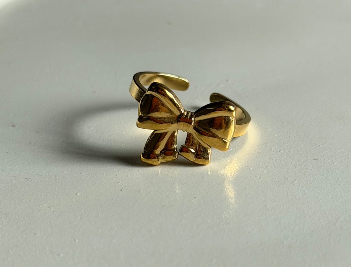 Bow Bliss Anti Tarnish Adjustable Ring