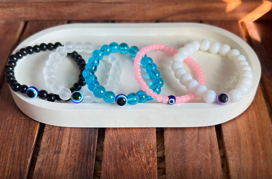 Enchanting Evil Eye Beads Bracelets- Set of 5