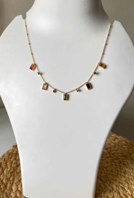 LuxeBar Multicolour Anti-Tarnish Neck Chain