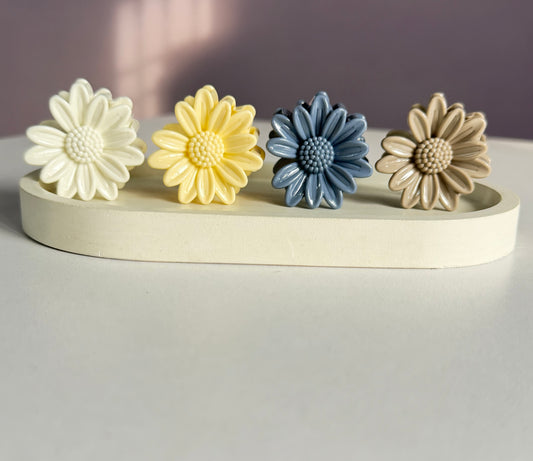 Mini Sunflower Hair Clips - Pack of 4