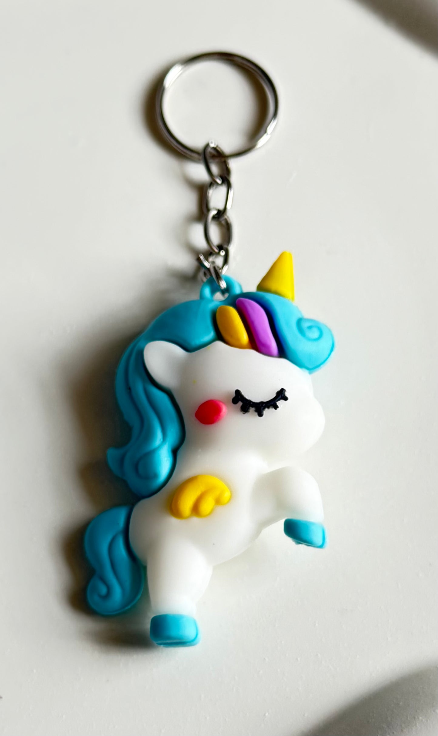 Kawaii Style Unicorn Keychain - Blue