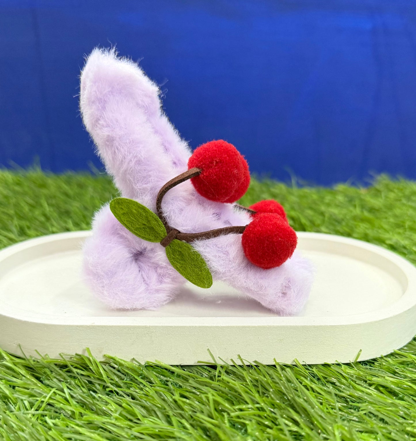 Velvet Vines Cherry Claw Clip - Light Purple