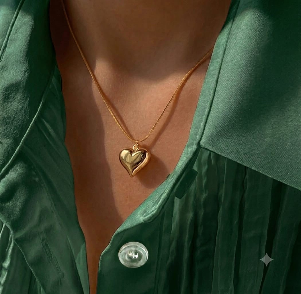 The Puffy Heart Anti Tarnish Neck Chain