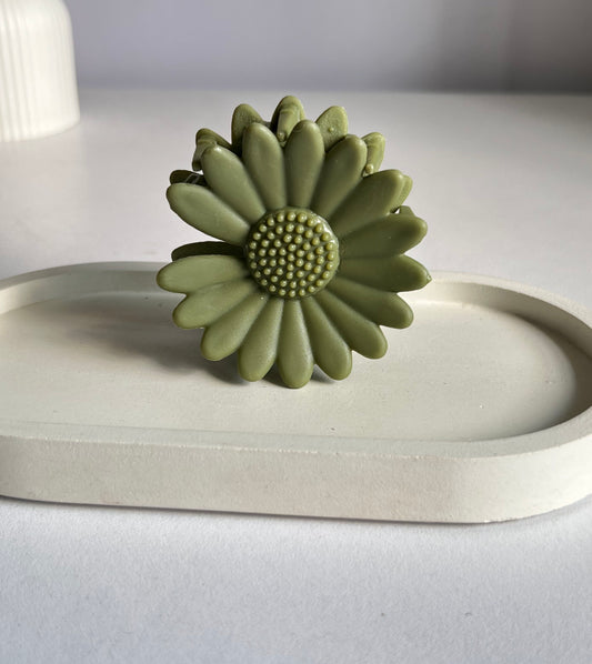Pinteresty Sunflower Maxi Claw Clip - Olive Green