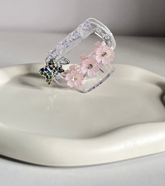 Garden Whimsy Claw Clip - Pink