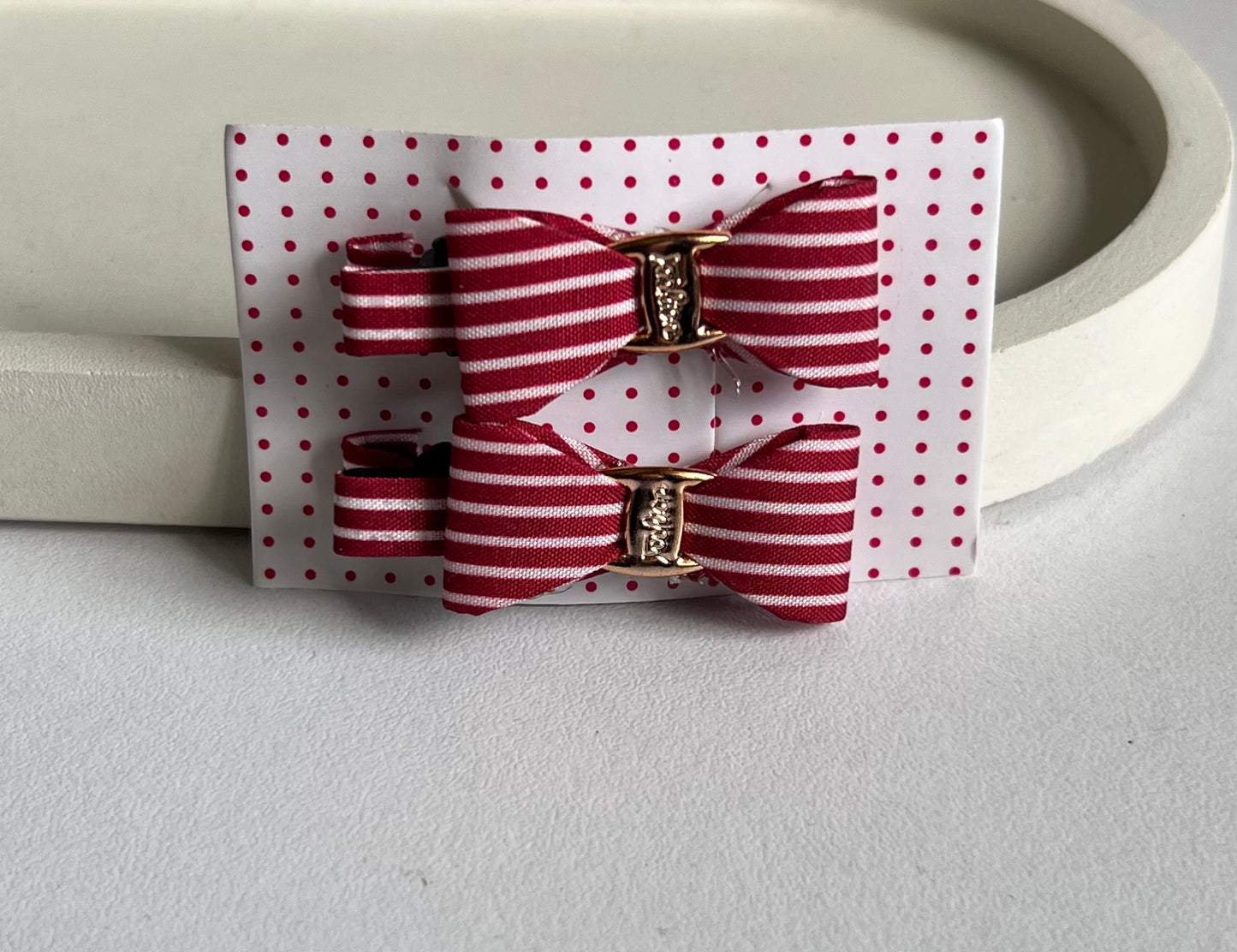 Pinteresty Bow Clip ( 2 Pieces) - Maroon