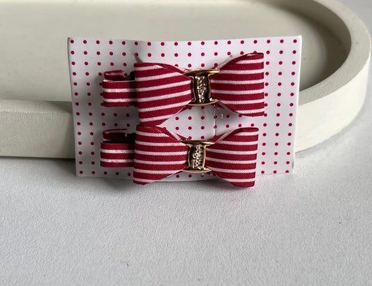 Pinteresty Bow Clip ( 2 Pieces) - Maroon