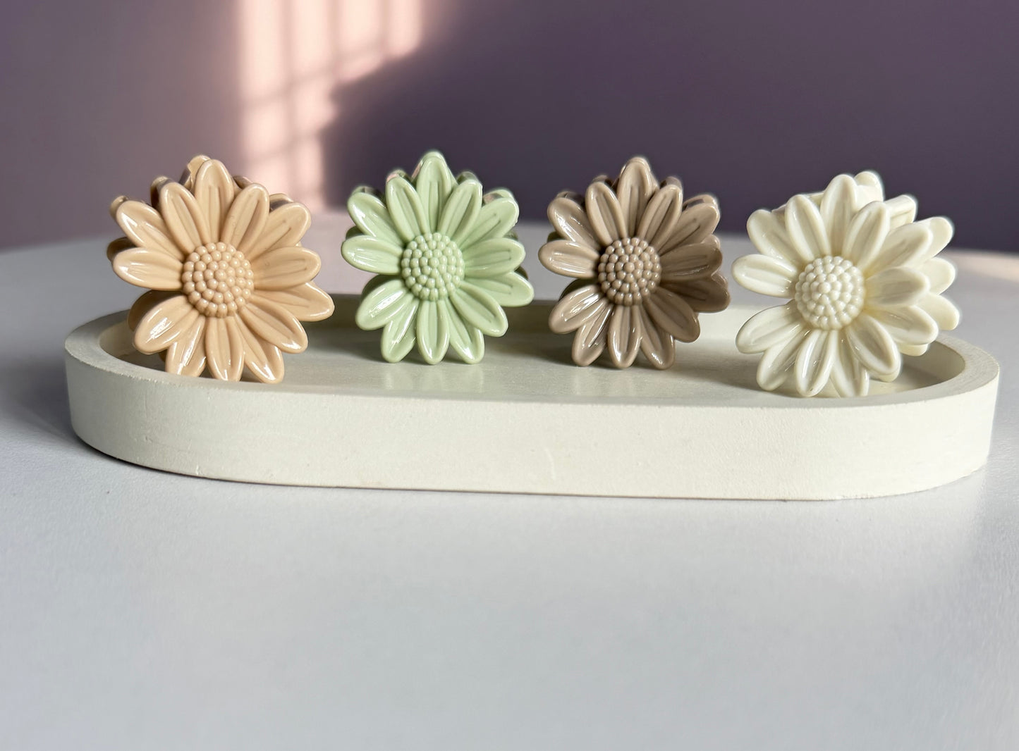 Mini Sunflower Hair Clips - Pack of 4