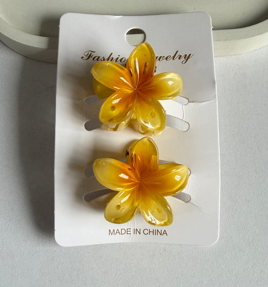 Flora Lock Mini Combo Claw Clips  - Yellow