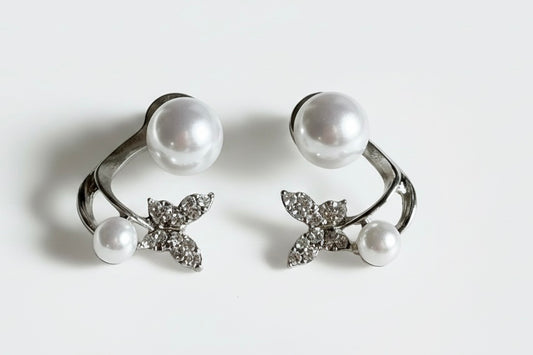 Korean Style  Fairycore Butterfly Earrings  - Silver