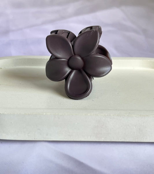Mini Flora Claw Clip - Dark Oak