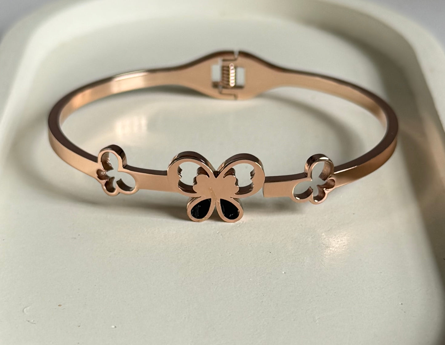 The Seraphina Butterfly Anti Tarnish Kada Bracelet  - Regular Size