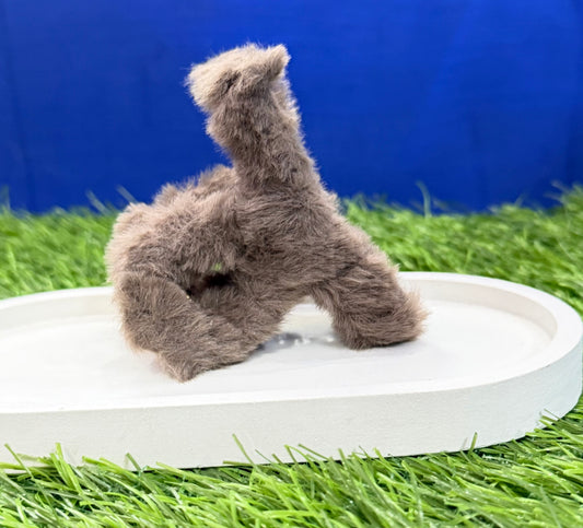 Cloud-Soft Furry Claw Clip - Brown