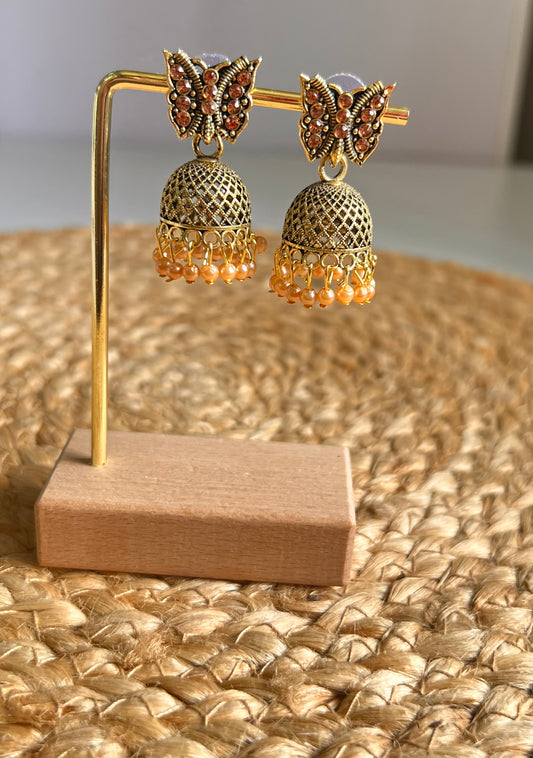Wings Of Grace Butterfly Jumka Earrings