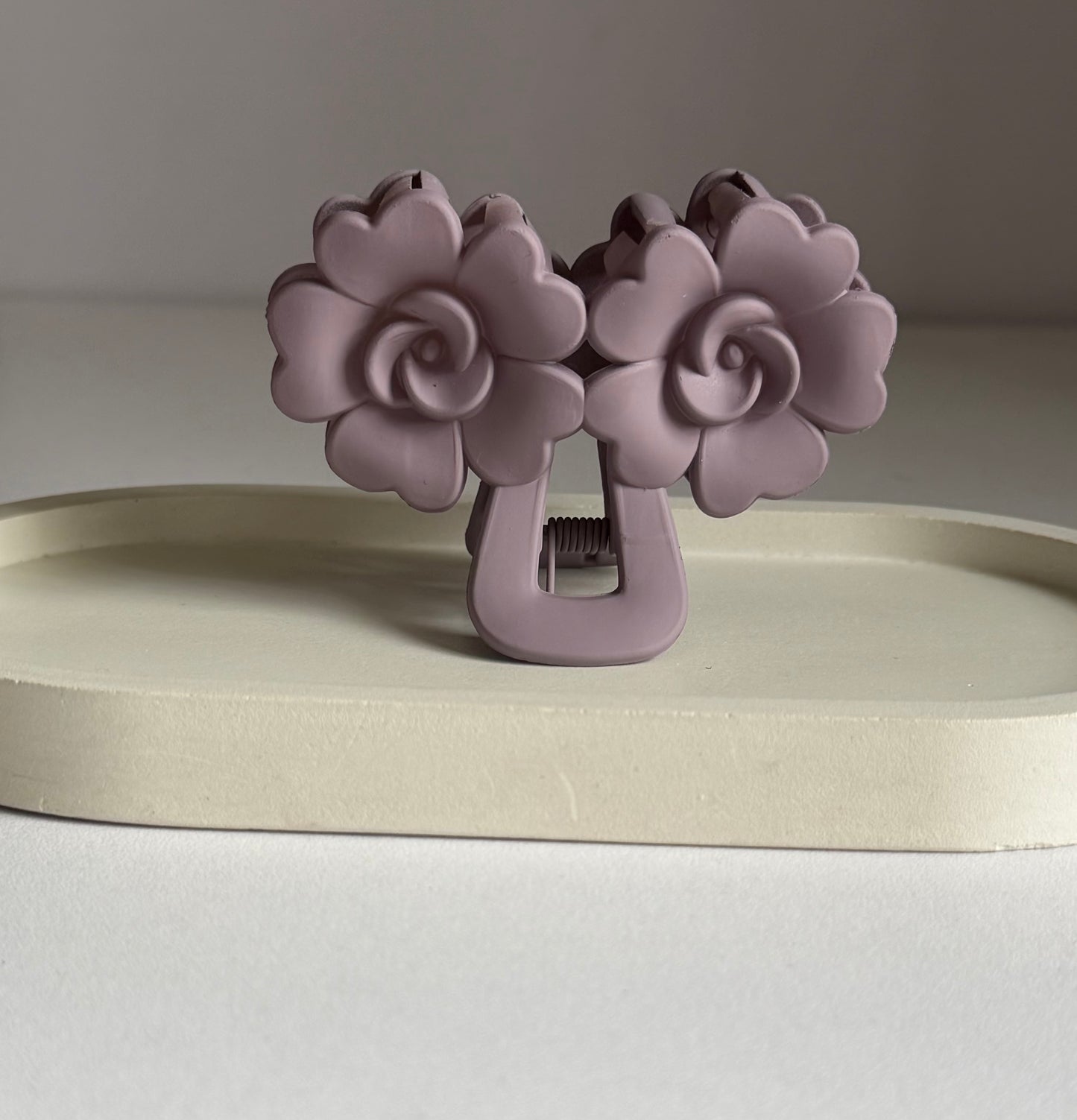 Duo Blossom Claw Clip - Purple