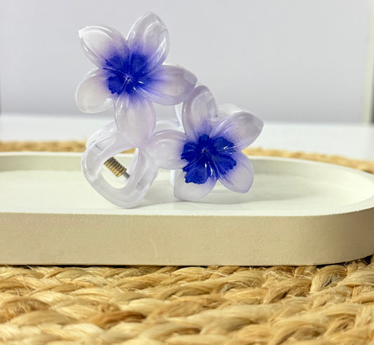 Double Bloom Medium Claw Clip
- Whitish Blue