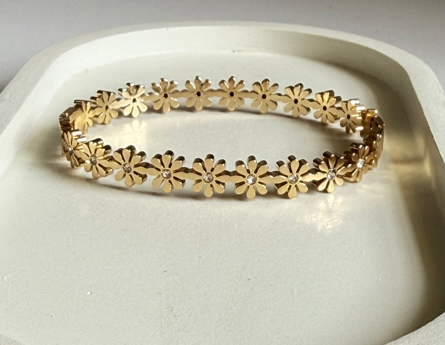 Golden Petal Kada Bracelet- Anti- Tarnish - Regular Size