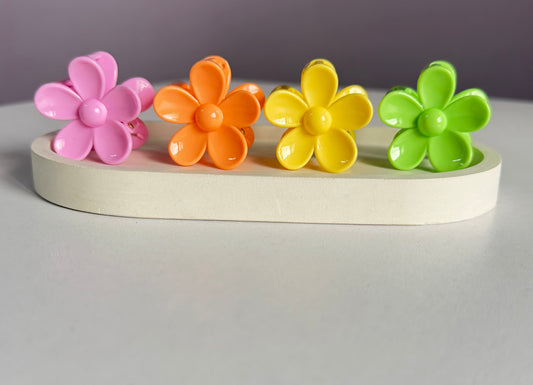 Mini Blossom Hair Clips Set - Pack Of 4