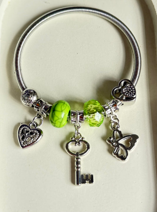 The Forest Whisper Pandora Style Charm Bracelet