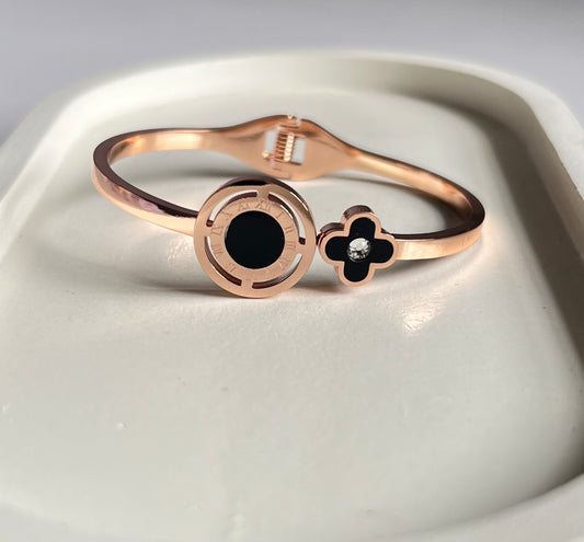 Graceful Clover Kada - Anti-Tarnish, Baby Size