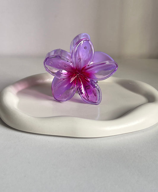 Flora Lock Double Tone Claw Clip - Purplish Pink