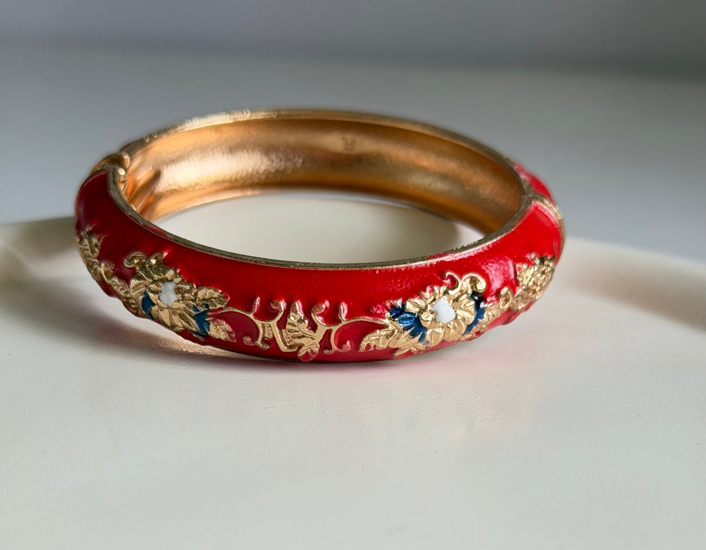 Graceform Enamel Bangle Bracelet - Red