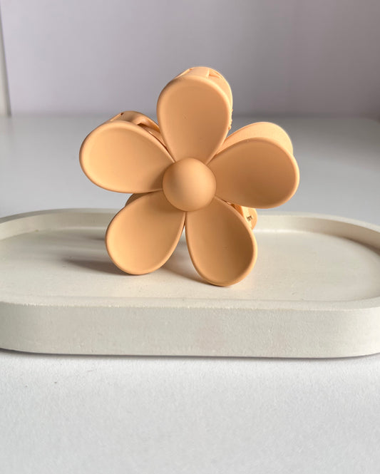 Bloom Flower Claw Clip - Beige