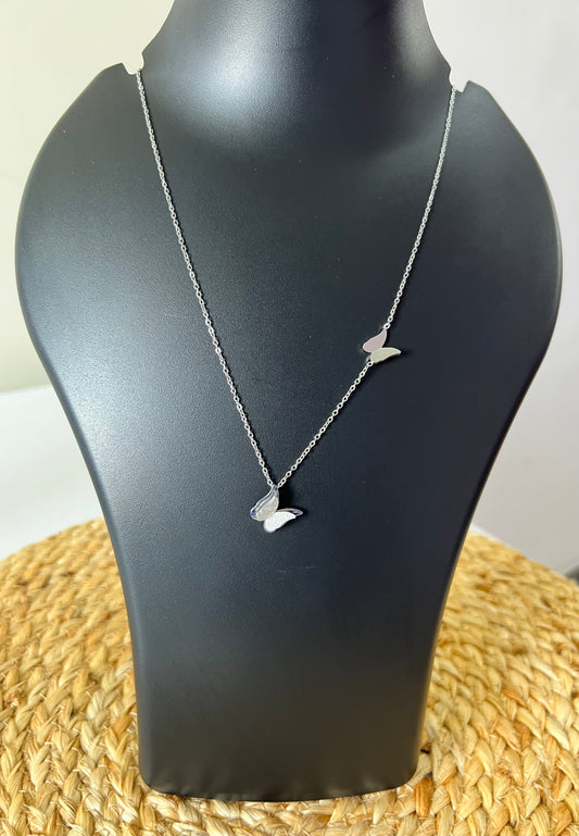 Forever Flutter Double Butterfly Neck Chain