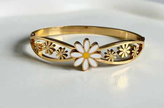 Everlasting Daisy Anti-Tarnish Kada Bracelet  - Baby Size