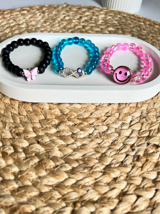 Everyday Chic Beaded Bracelets - Set of 3
