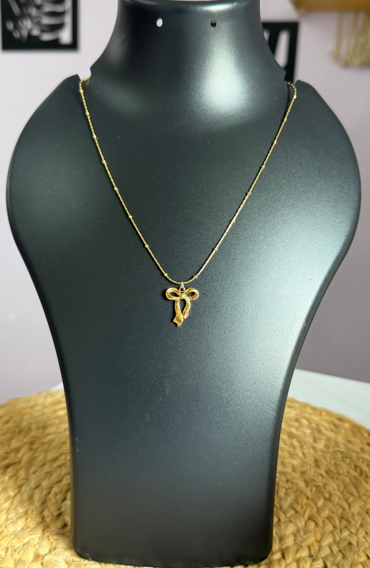 Soft Girl Bow Anti Tarnish Neck Chain
