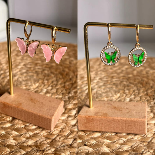 Cute ButterflyCombo Earrings Set Of 2