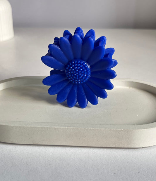 Pinteresty Sunflower Maxi Claw Clip - Dark Blue