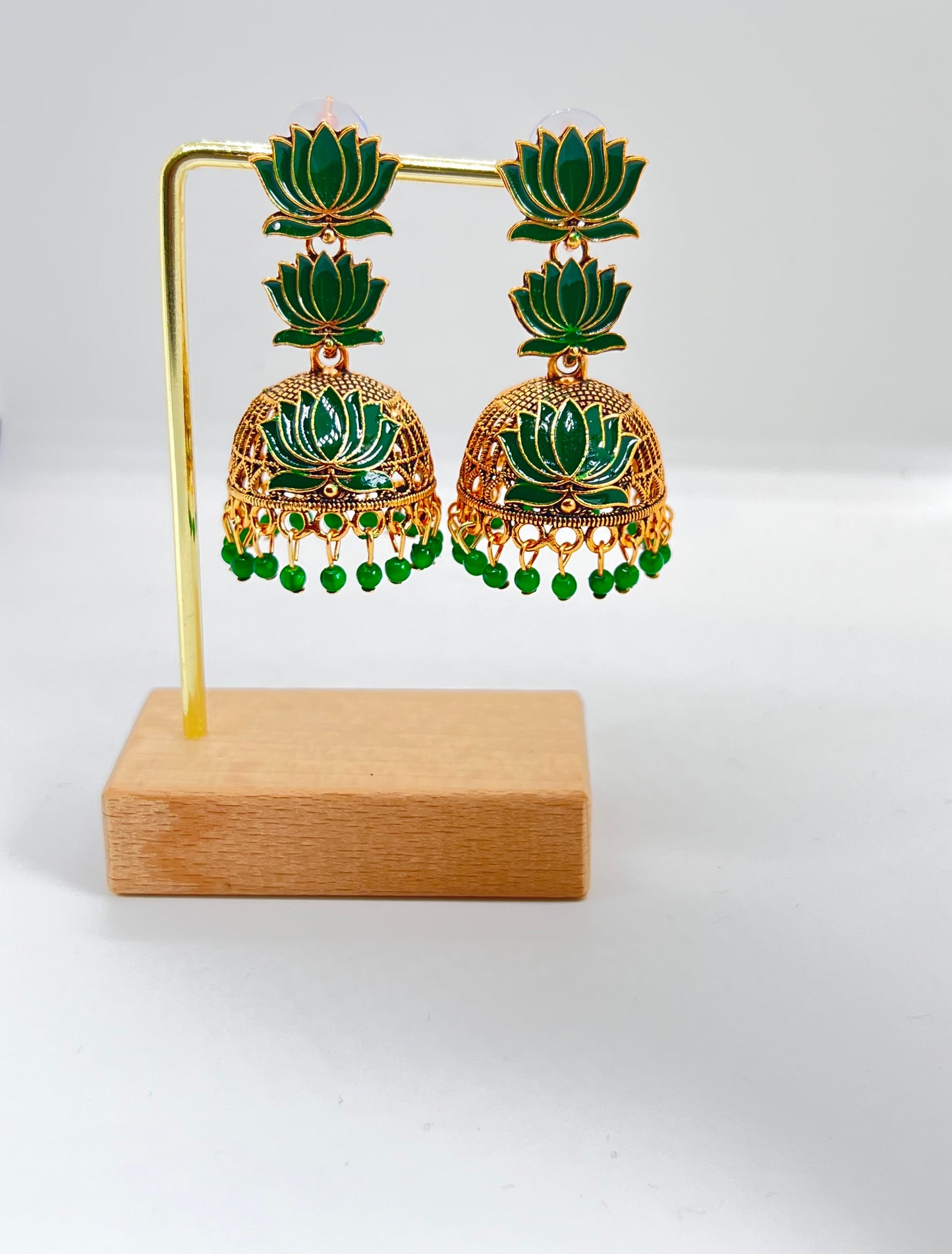 Blooming Lotus Two Tire Jumka - Green