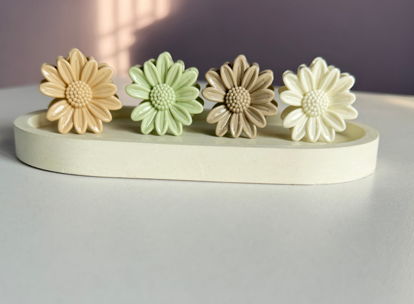 Mini Sunflower Hair Clips - Pack of 4