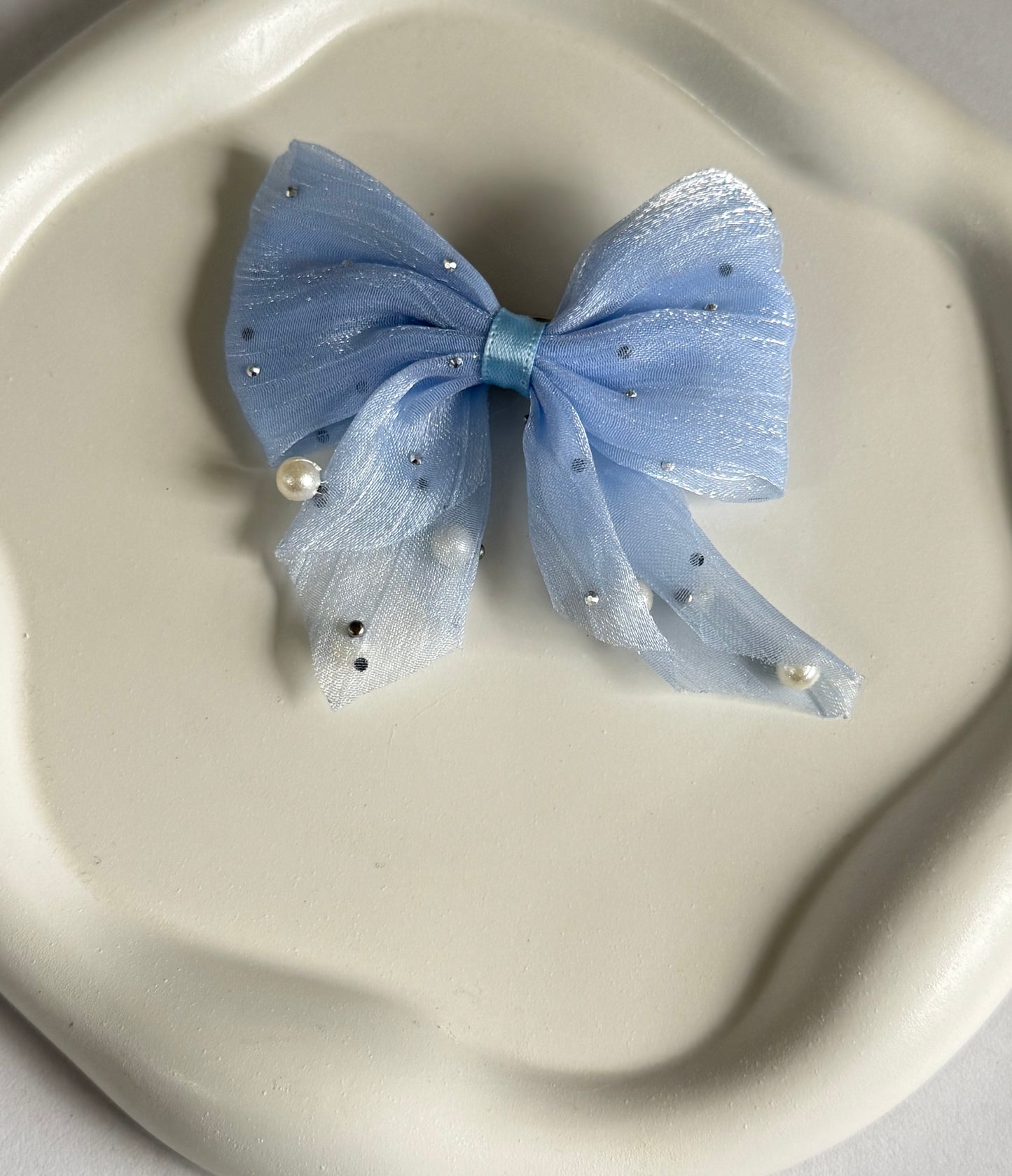 Pretty Bow Hair Clip - Blue