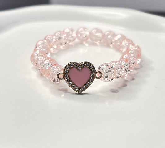 Pretty In Pink Heart Bracelet