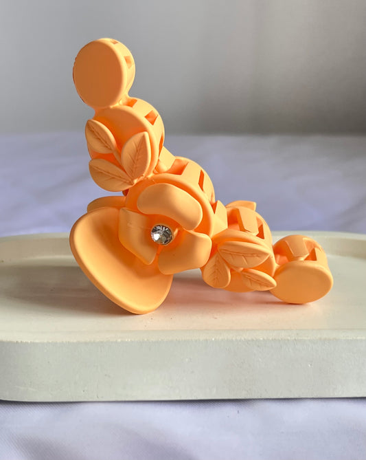 Floral Whisper Claw Clip - Marigold