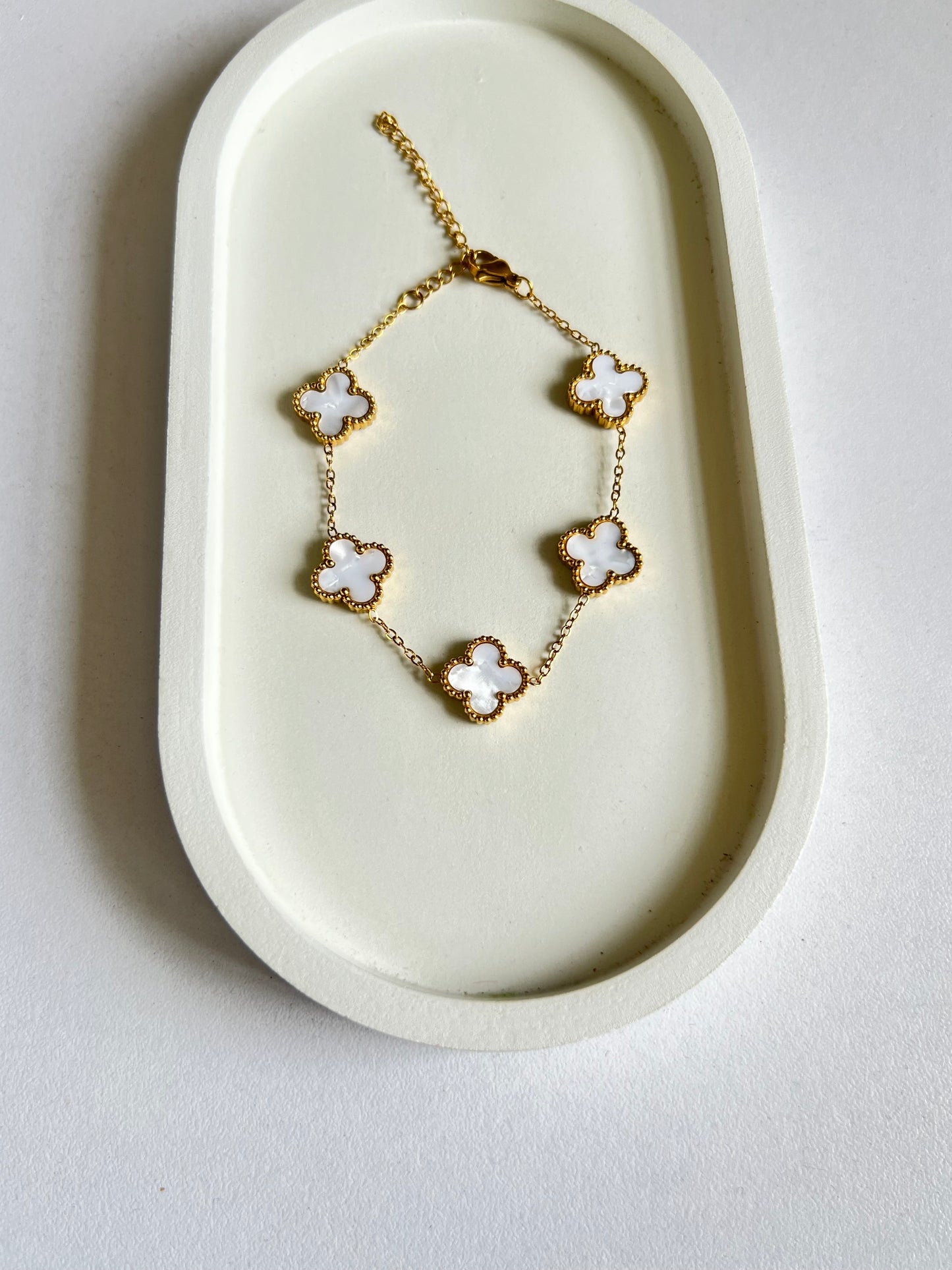 Lucky Glow White Clover Bracelets