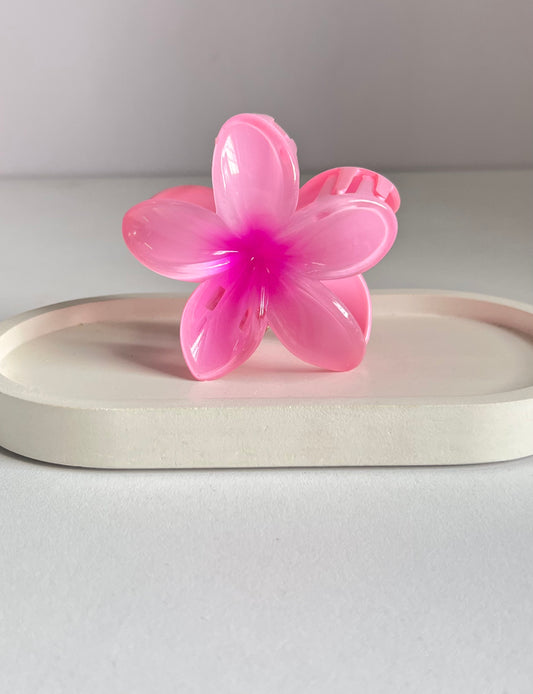 Flora Lock Claw Clip- Pink