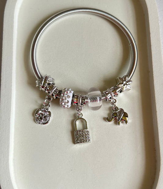 Bloom & Lock Pandora Style Charm Bracelet
